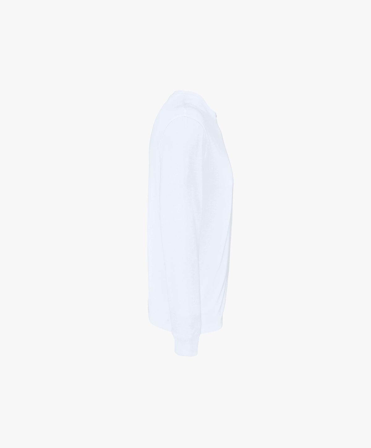 Vue côté droit du t-shirt manches longues blanc Salut Fred