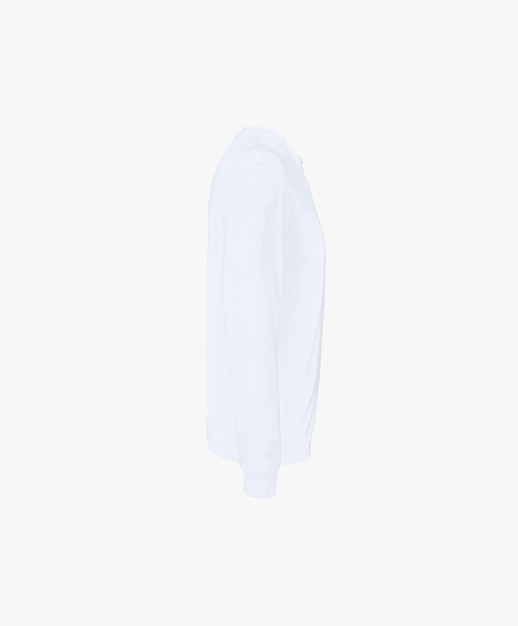 Vue côté droit du t-shirt manches longues blanc Salut Fred