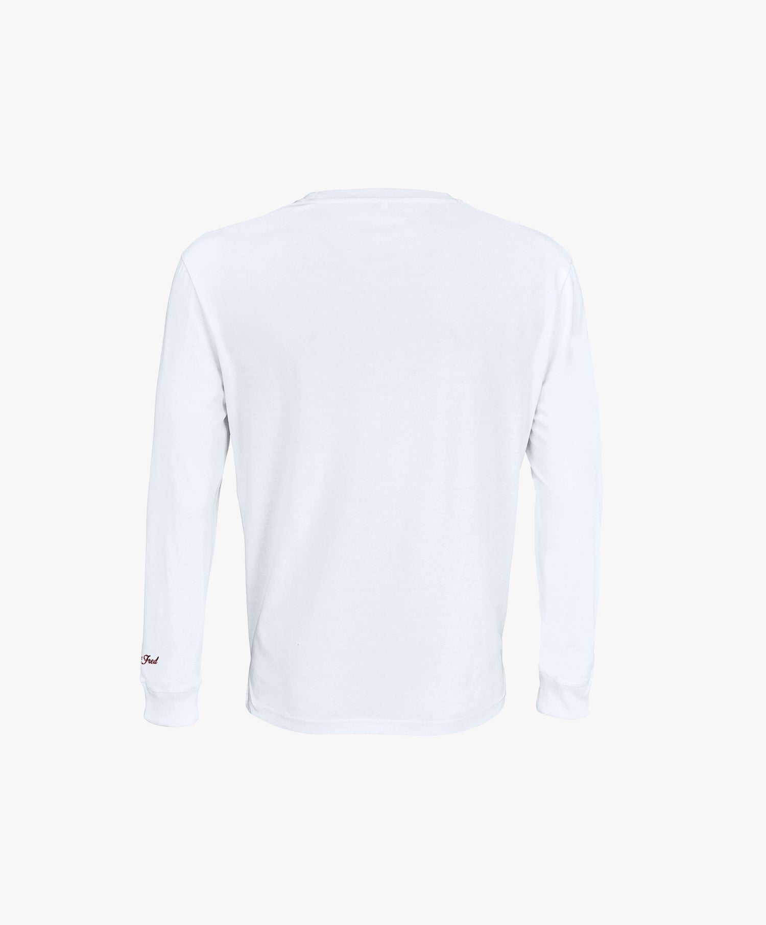 Vue de dos du t-shirt manches longues blanc Salut Fred