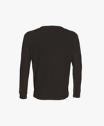 Vue de dos du t-shirt manches longues noir Salut Fred avec motif brodé « Thérap(e)ute. À votre service »