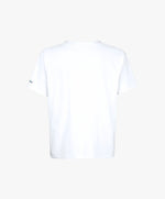 Vue de dos du t-shirt oversize blanc Salut Fred de la collection « This is not woke. You are just a dick. »