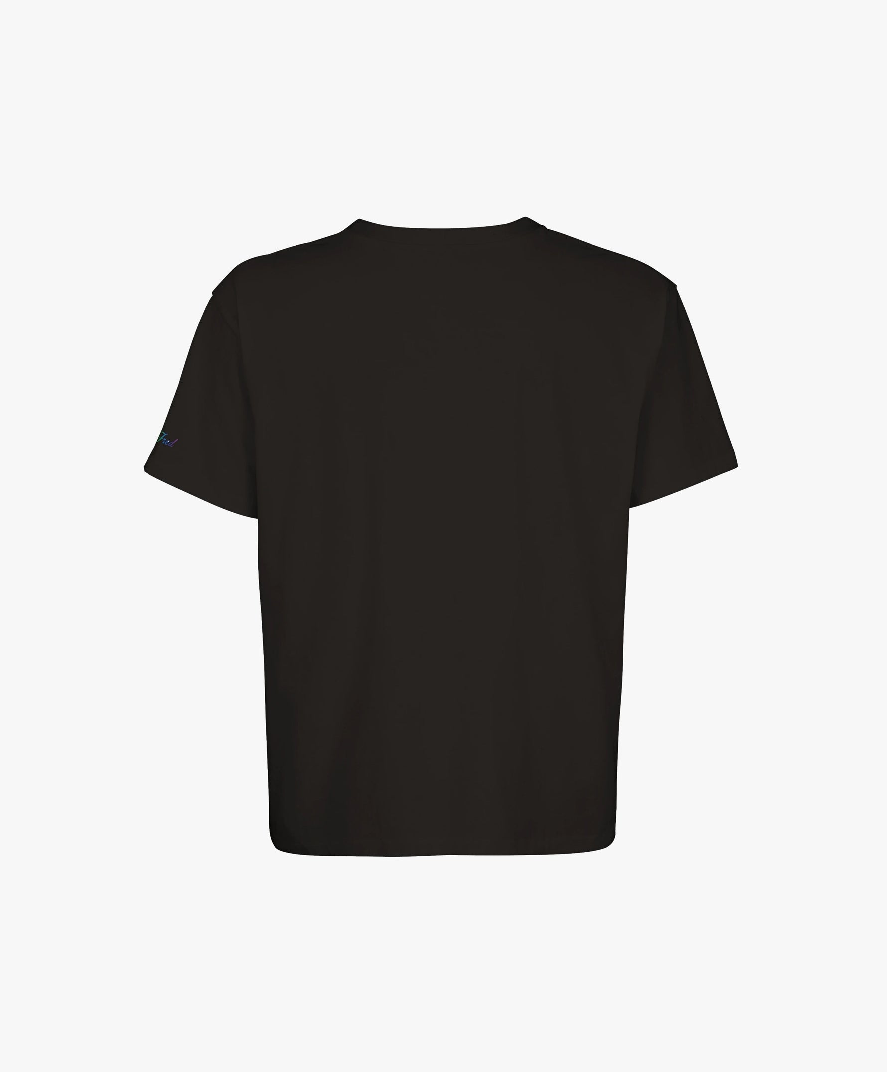 Vue de dos du t-shirt oversize noir Salut Fred de la collection « This is not woke. You are just a dick. »